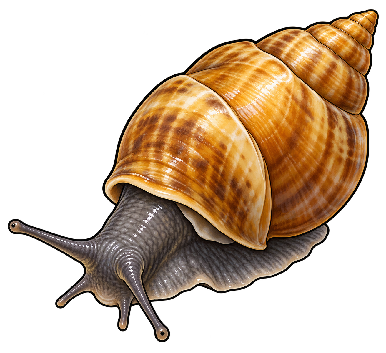 Stylized snail illustration